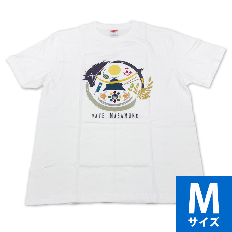 戦国武将大好きＴシャツ（大人用）／伊達政宗／白色／Ｍサイズ