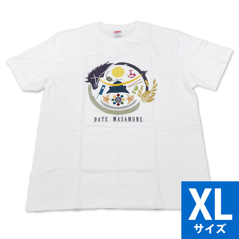 戦国武将大好きＴシャツ（大人用）／伊達政宗／白色／ＸＬサイズ