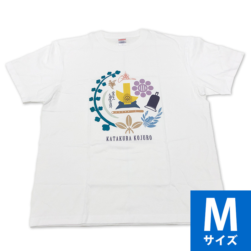 戦国武将大好きＴシャツ（大人用）／片倉小十郎／白色／Ｍサイズ