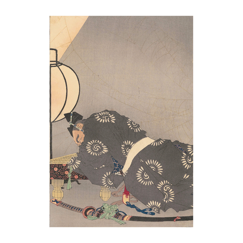 名古屋刀剣ワールド】レプリカ浮世絵（2枚絵）／月岡芳年「天延四年秋