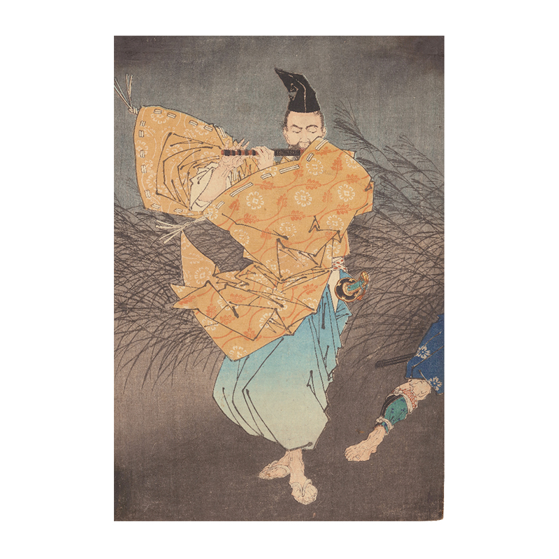 名古屋刀剣ワールド】レプリカ浮世絵（3枚絵）／月岡芳年「藤原