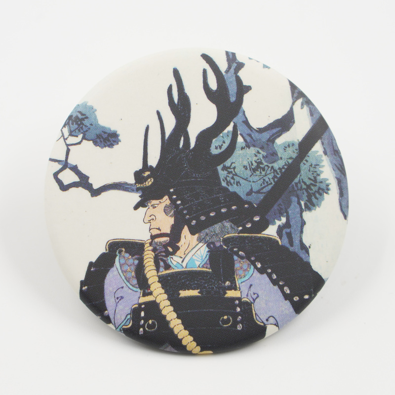 名古屋刀剣ワールド】オリジナル浮世絵缶バッジ／大きな天狗（猿田彦