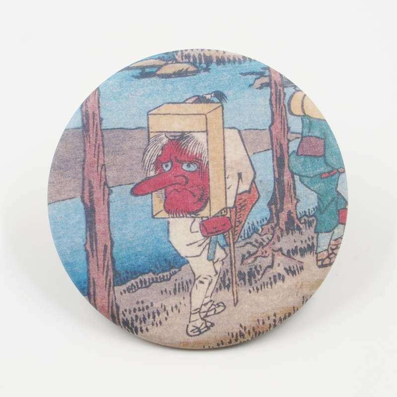 名古屋刀剣ワールド】オリジナル浮世絵缶バッジ／豊臣秀吉（武将