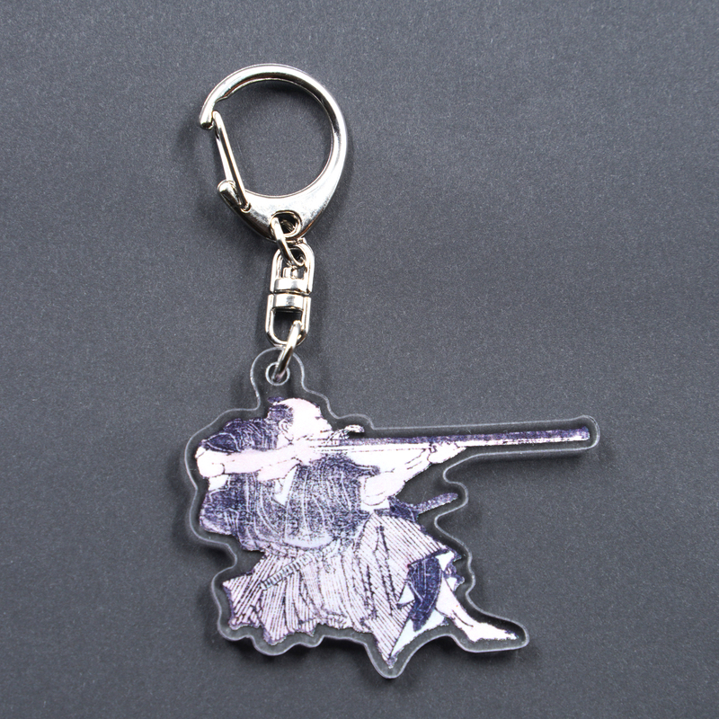 名古屋刀剣ワールド】オリジナル北斎漫画アクリルキーホルダー／膝たち