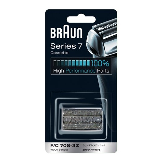 【BRAUN/ブラウン】シェーバー　替刃シリーズ7用　網刃・内刃一体型カセット　シルバー