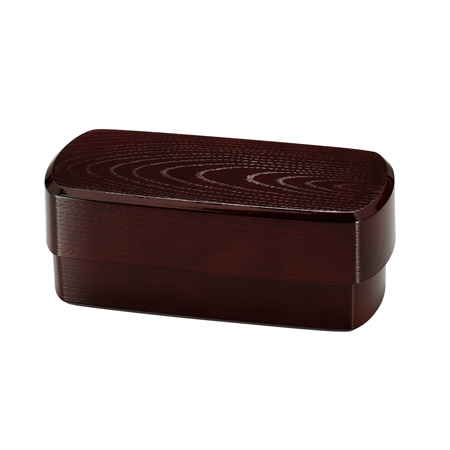 ハートマークショップ お弁当箱 メンズ長角木目弁当 2段 溜