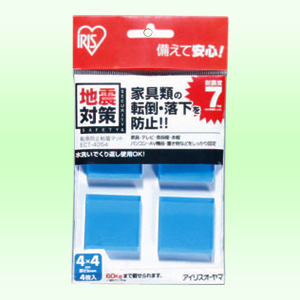 アイリスオーヤマ 転倒防止粘着マット（40mm角×4枚）4個セット