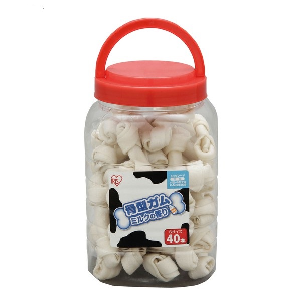 アイリスオーヤマ 骨型ガム ミルク味 ボトル入りS P-MGB40S